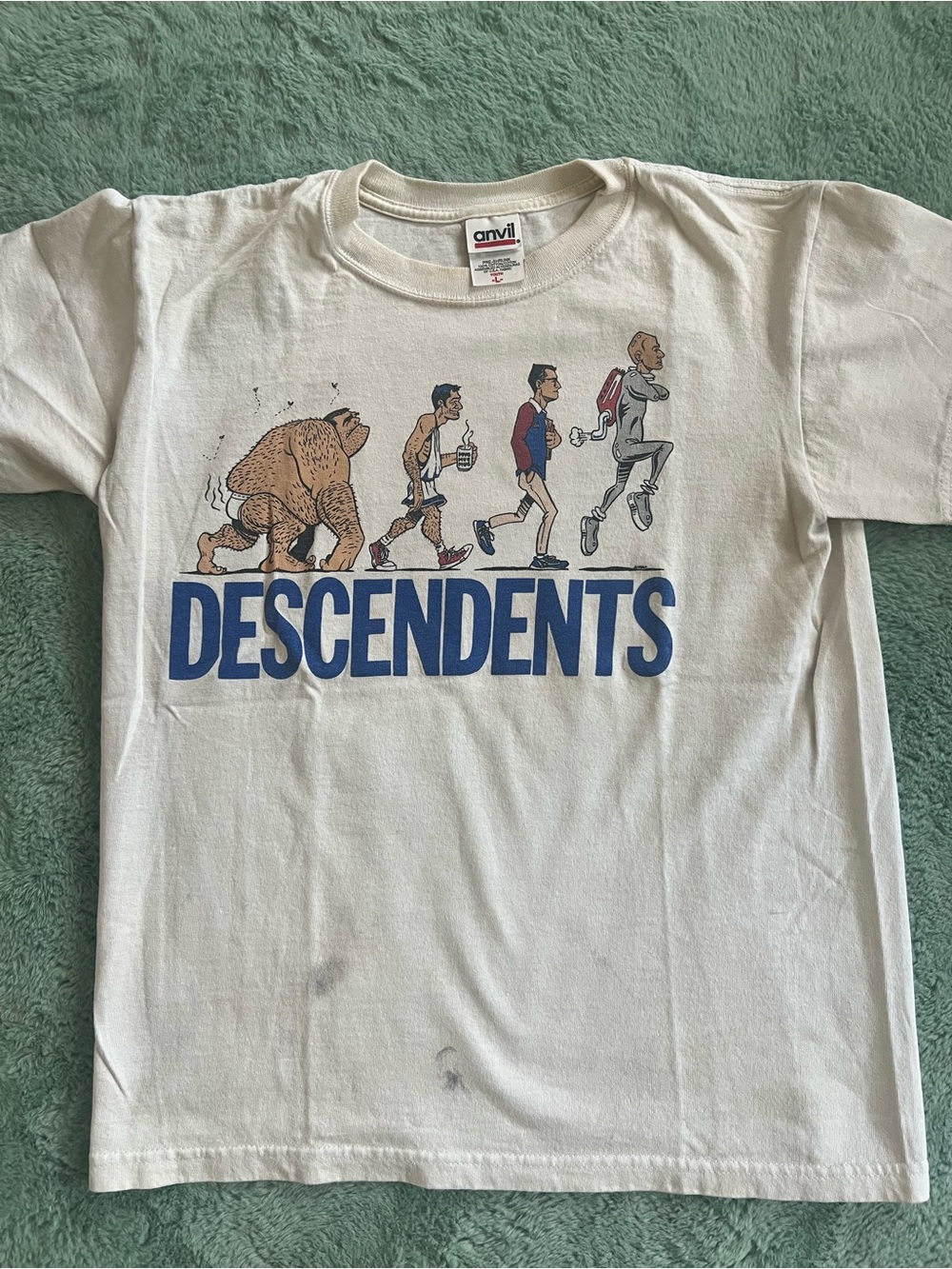 Vintage DESCENDENTS "Age of Ascent" Graphic White Crew Neck Band T-Shirt Youth L